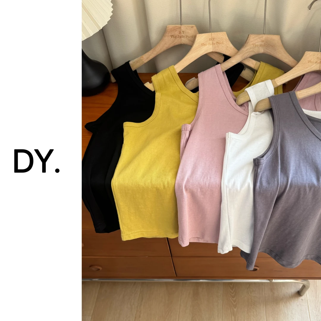 DY【糖果背心】 多巴胺糖果色系u领宽松舒适小背心