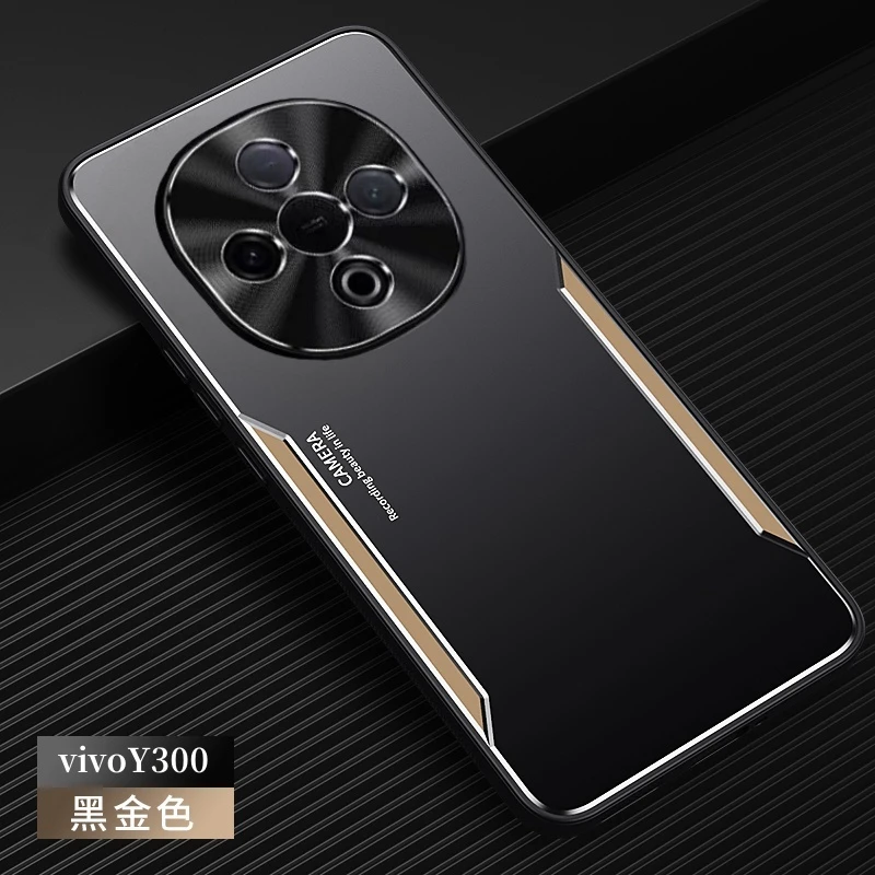 适用vivoy300手机壳金属防摔Y300超薄男款保护套磨砂新款商务潮牌