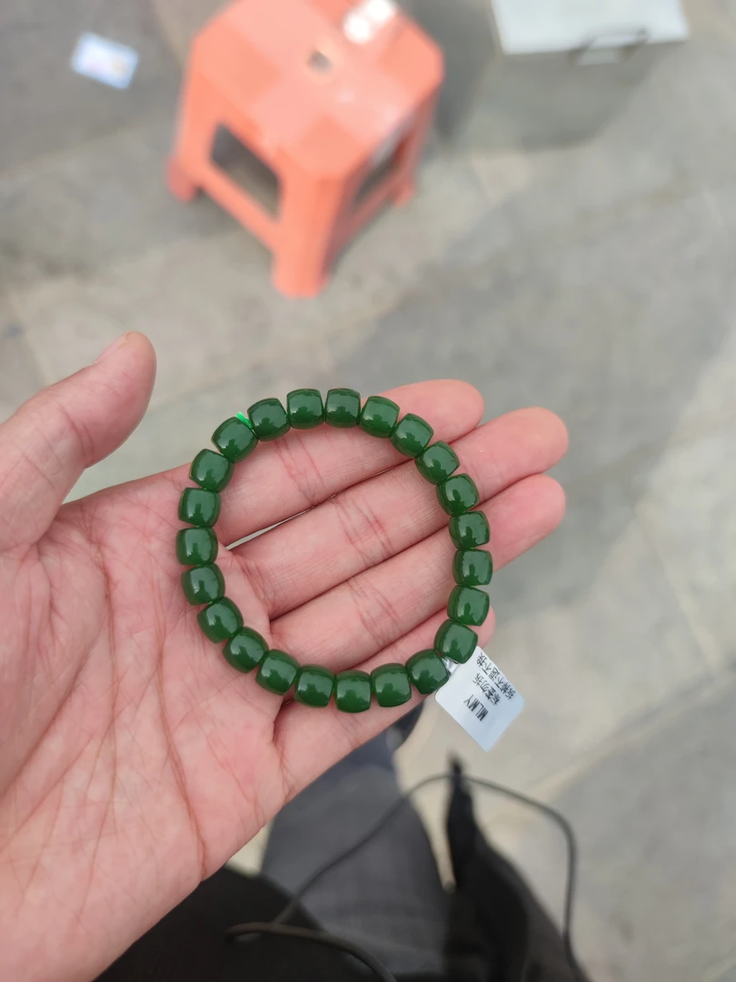 和田玉碧玉直切手串