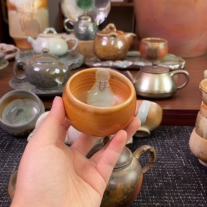 柴烧白泥福利主人杯