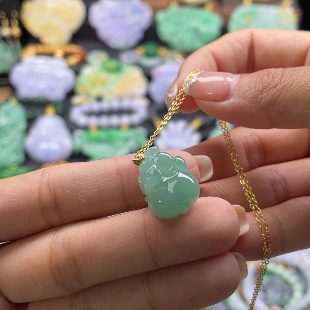 翡翠未镶嵌颈饰代编织