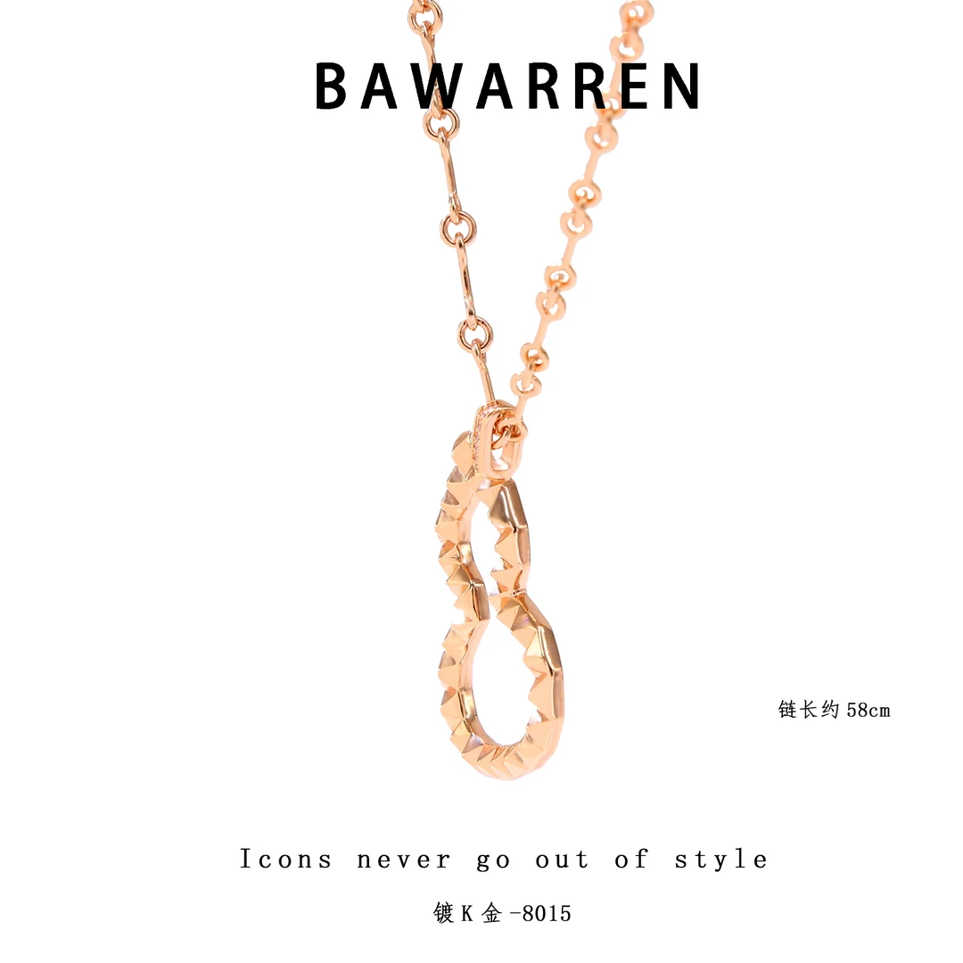 Bawarren 意❤ 精工CNC 8015-葫芦轻奢百搭项链