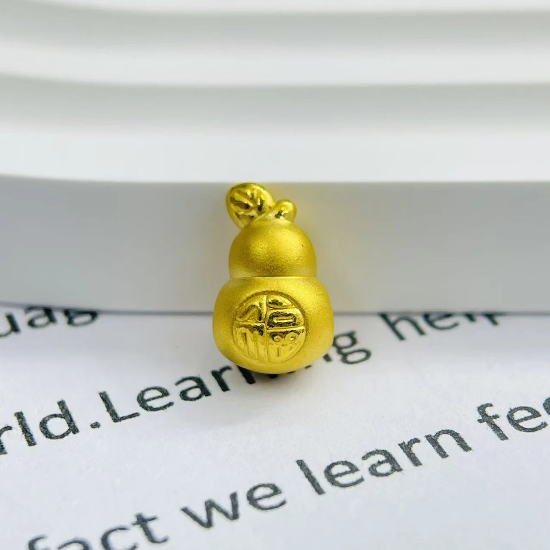 足金999黄金首饰配件葫芦转运珠DP1962-0500