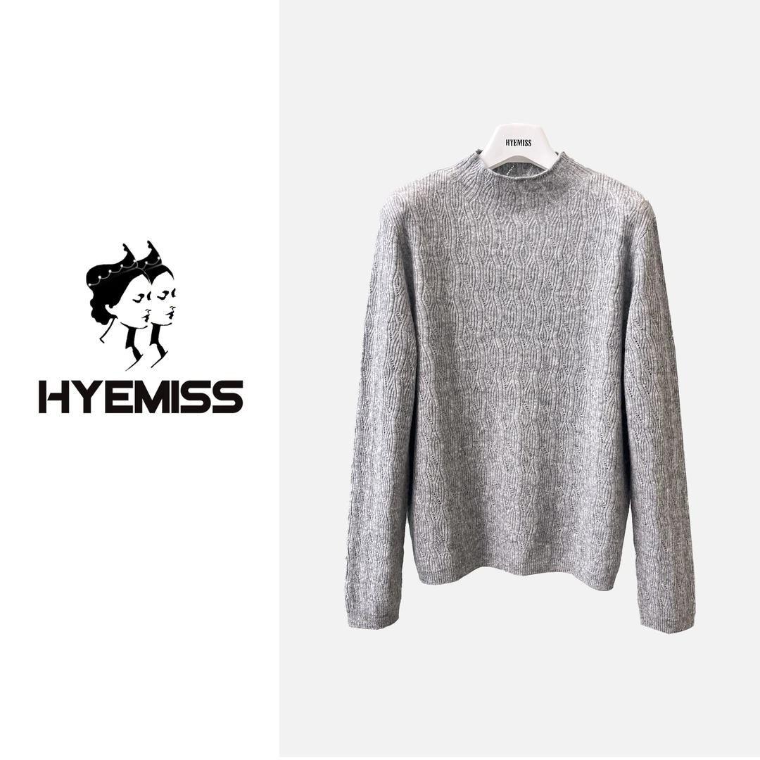 SW250014秋冬针织衫羊绒时尚休闲百搭纯色简约针织衫长袖