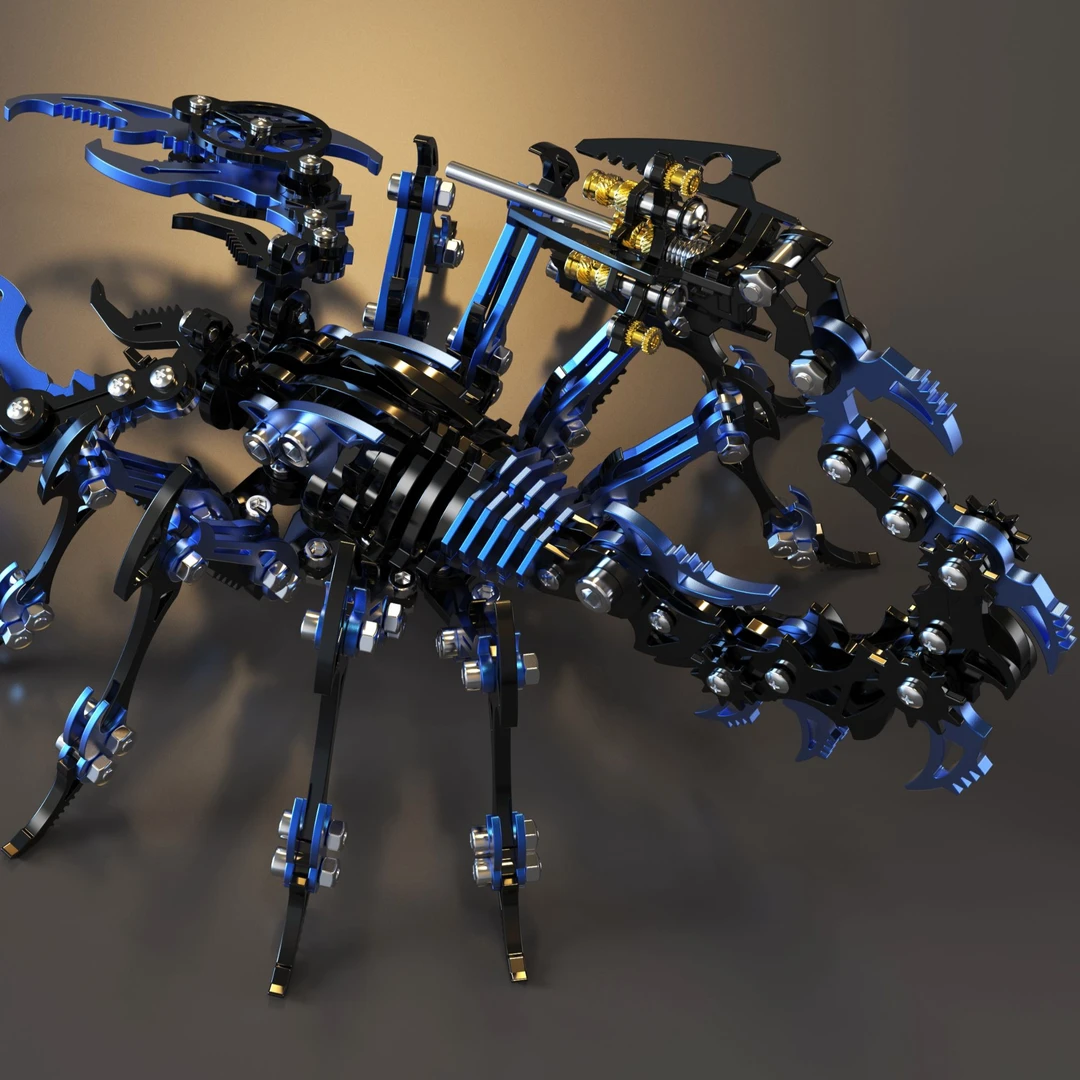 龍零龙零正品金属拼装模型机械彩色魔蝎魔法棒拼装玩具