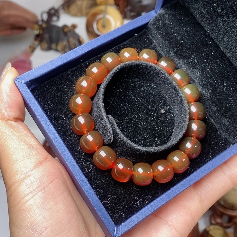 【闪购商品】琥珀手串未镶嵌红蜜老型