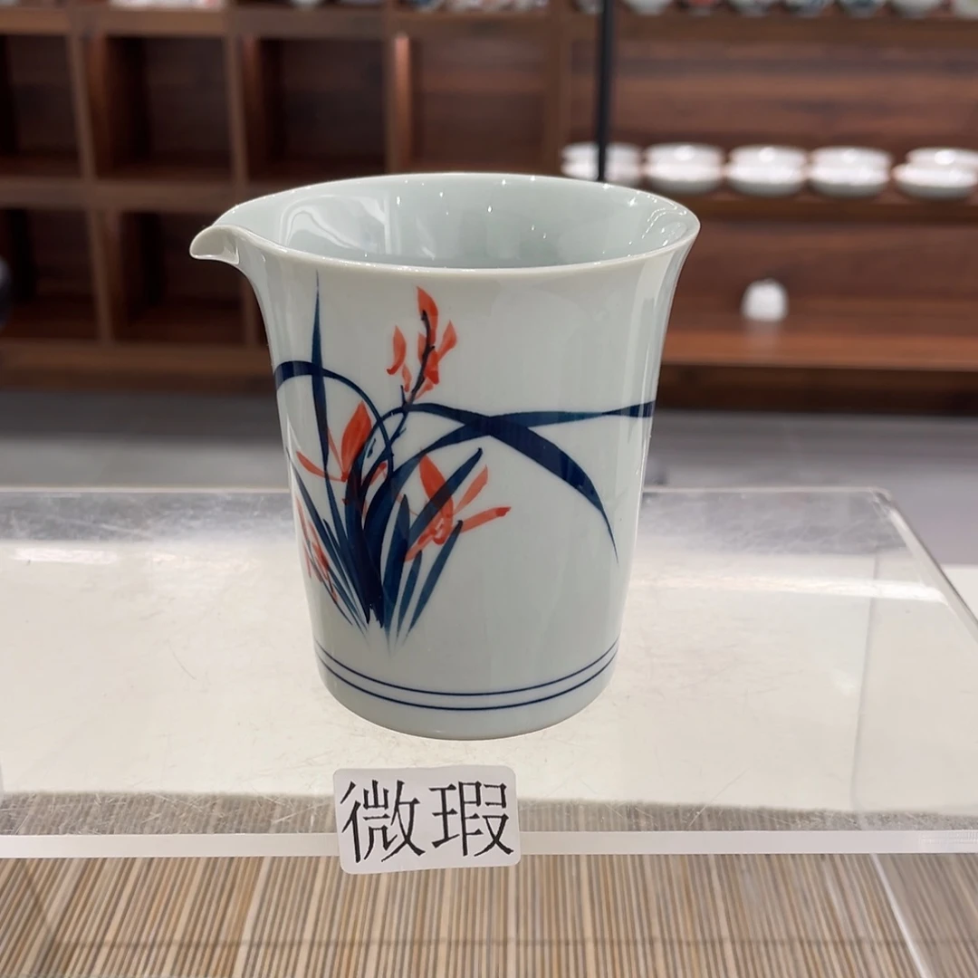 釉下手绘茶具微瑕