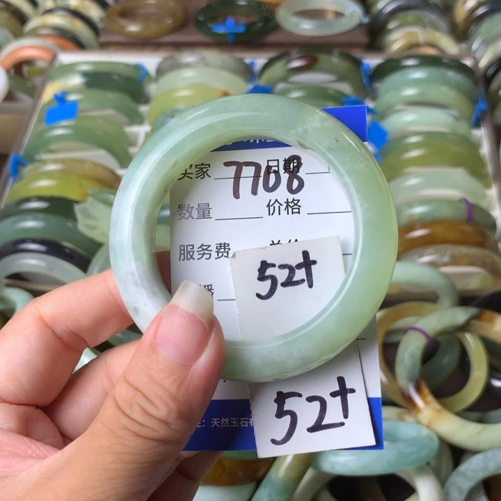 未镶嵌蛇纹石玉手镯7708