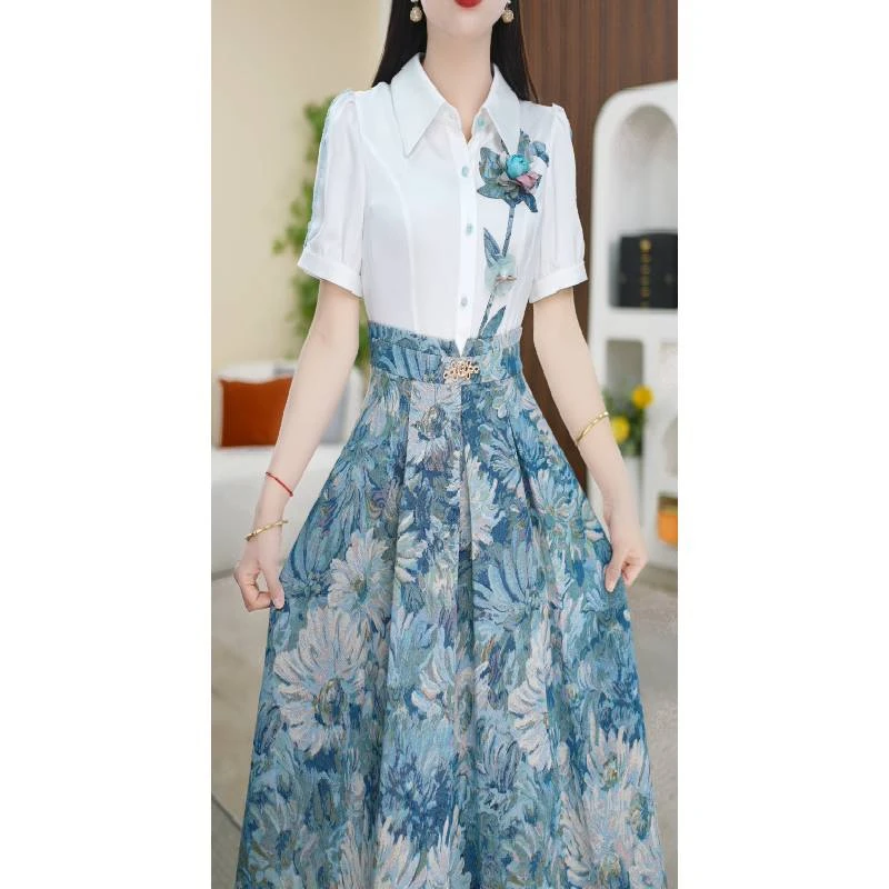 赛菲雅【连衣裙】春夏新款休闲风简约时尚中长款长袖连衣裙M-4XL