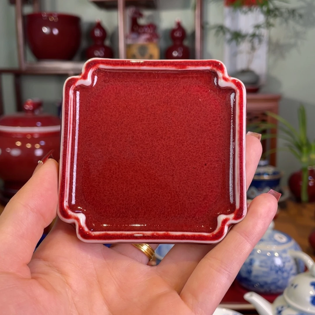 清欢雅玩原矿郎红福利杯垫