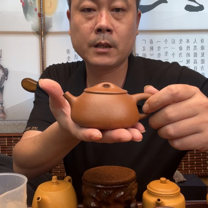 紫砂原矿紫砂壶原矿黄降坡全手工满瓢200毫升左右