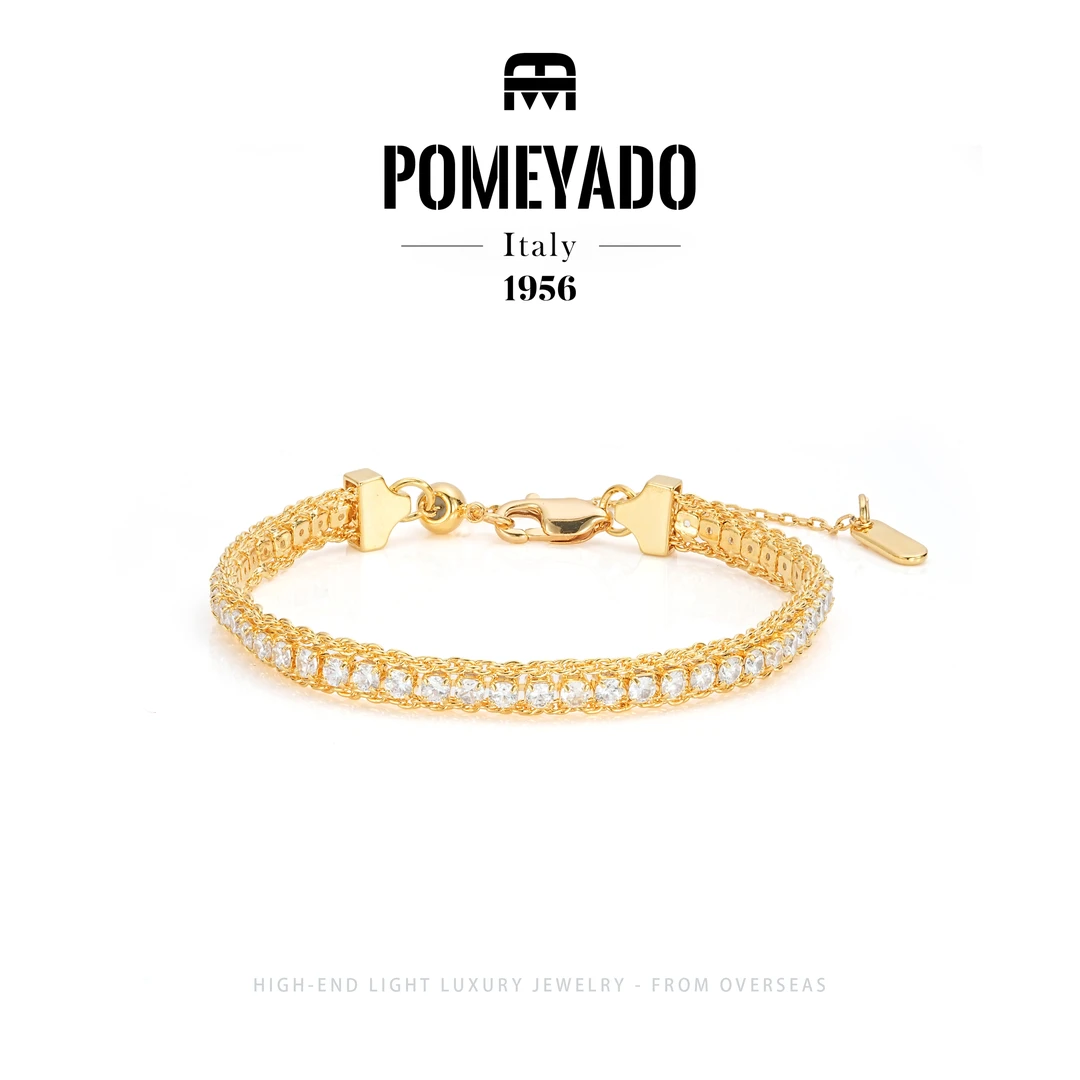 镀k金【炫彩之旅】Pomeyado轻奢高级欧美时尚 手链F3883