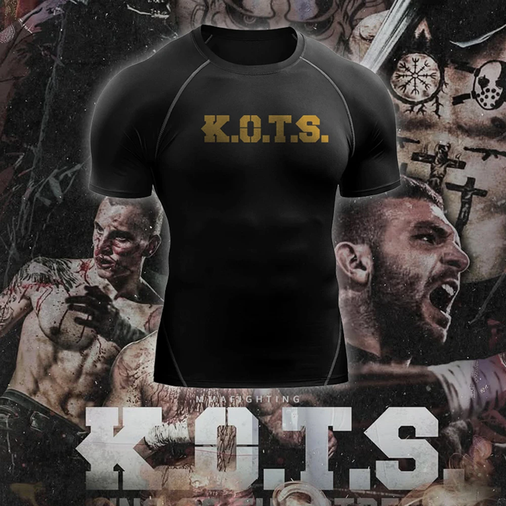 KOTS 紧身衣 速干高弹训练服压缩衣轻薄健身运动吸汗弹力半袖