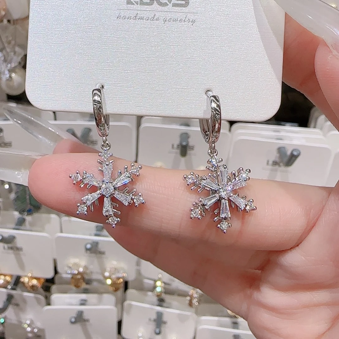 锆石铜合金925银耳环