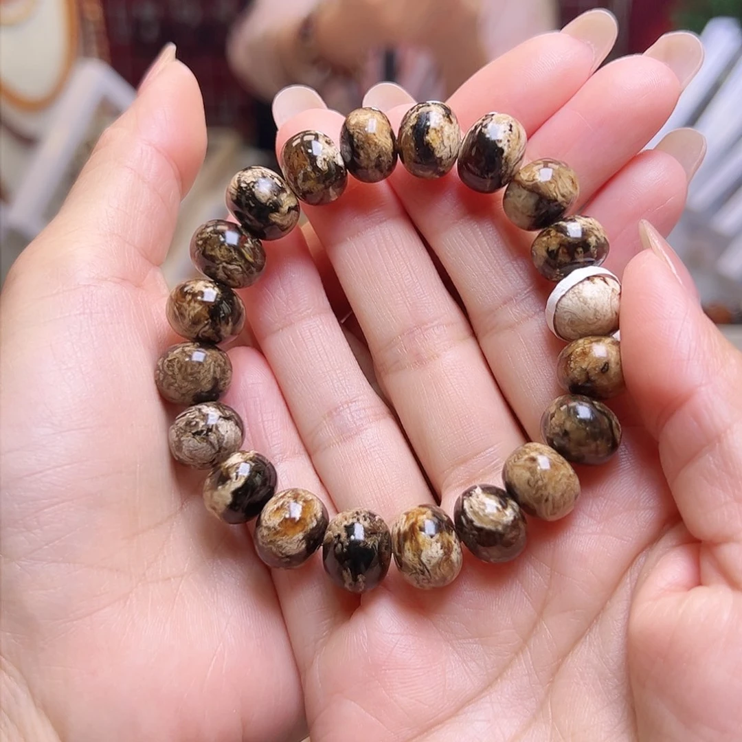 琥珀裸石未镶嵌空*丶抚顺琥珀12黑白花