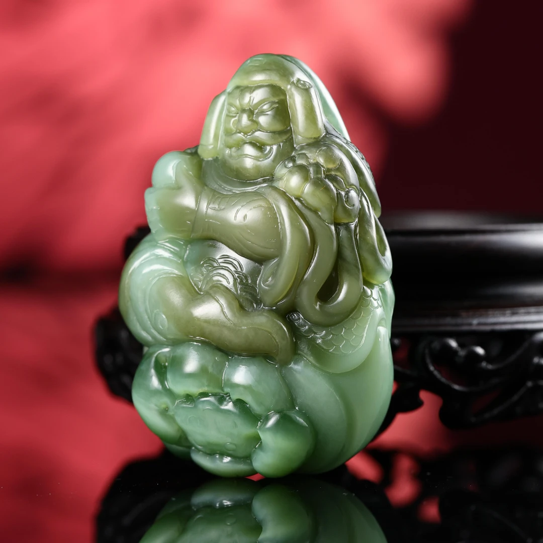 和田玉碧玉天神挂饰250715111