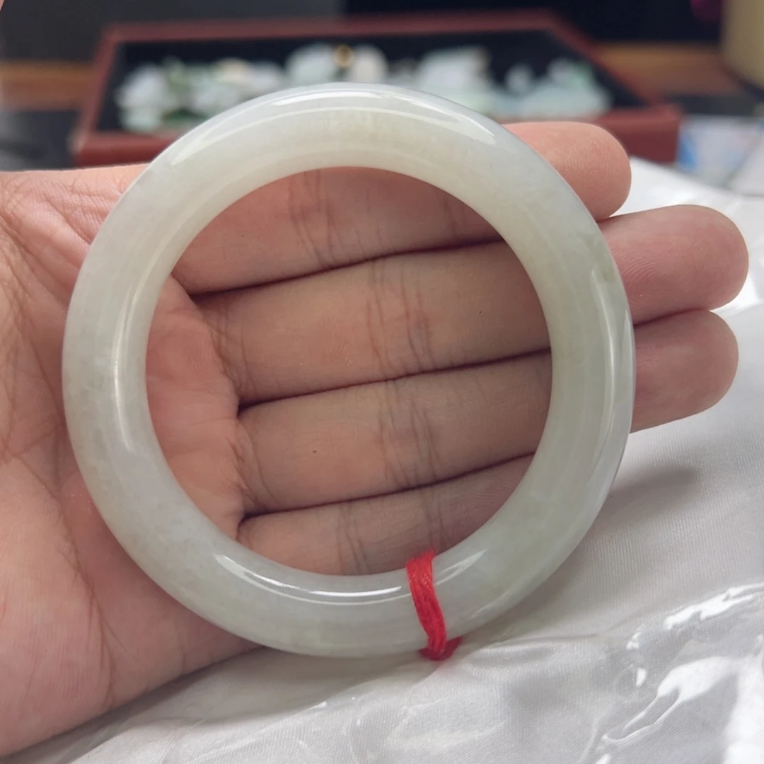 翡翠手镯未镶嵌冰润54胖圆