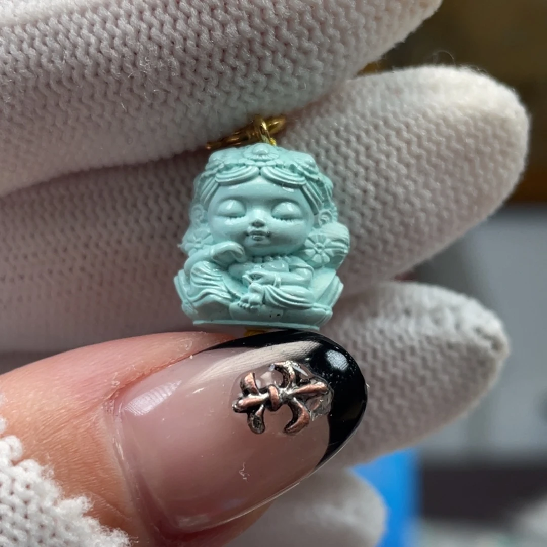 绿松石未镶嵌挂件