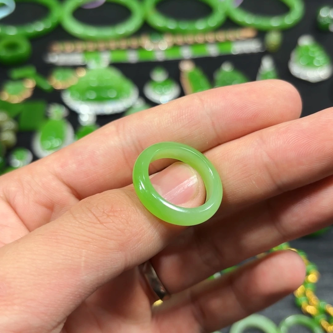 和田玉（碧玉）戒圈未镶嵌J**e