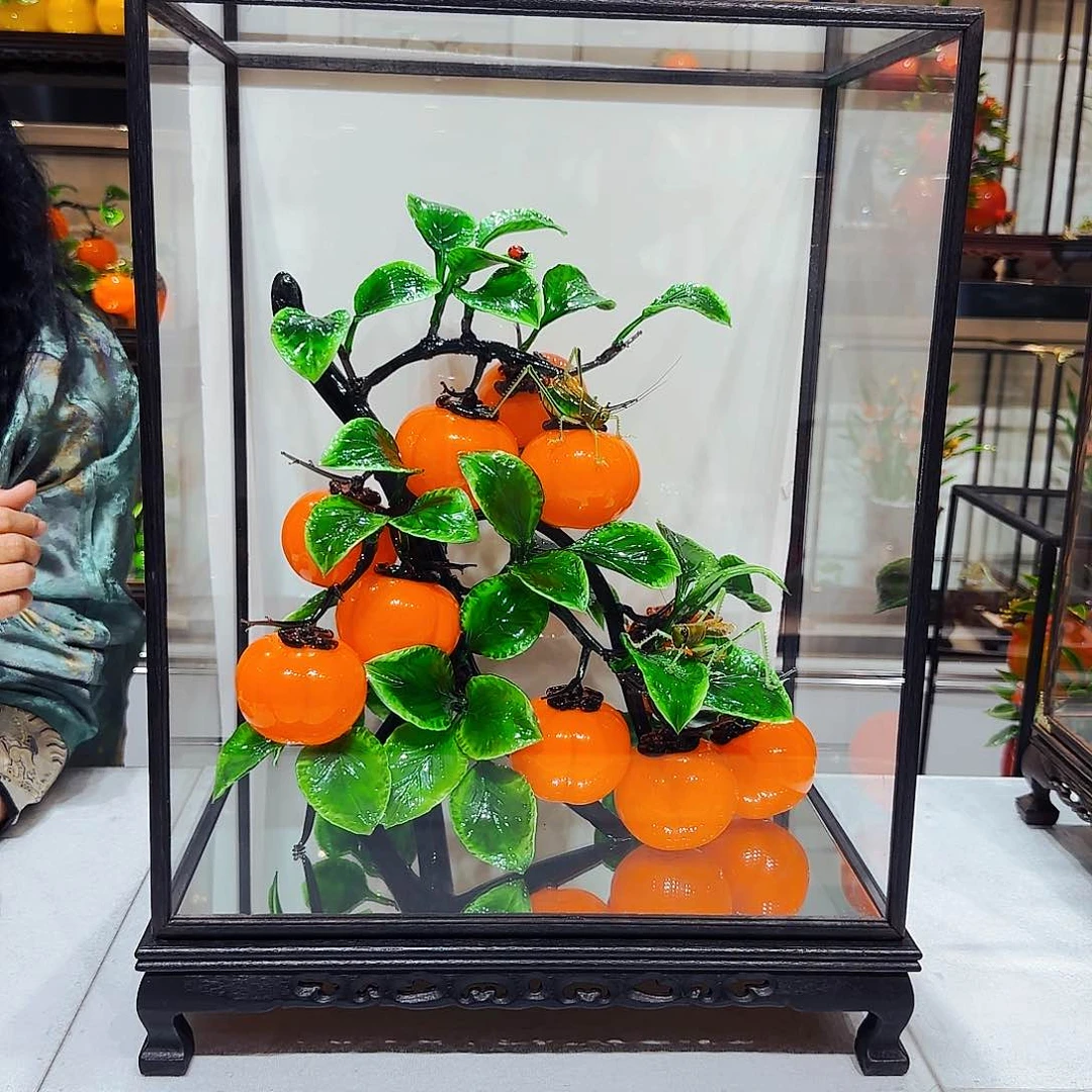 琉璃手工艺品琉璃精品柿柿如意