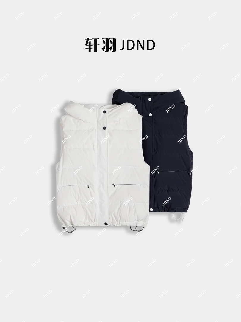 JDND轩羽【初雪暖绒】秋冬时尚百搭修身马夹XY25495