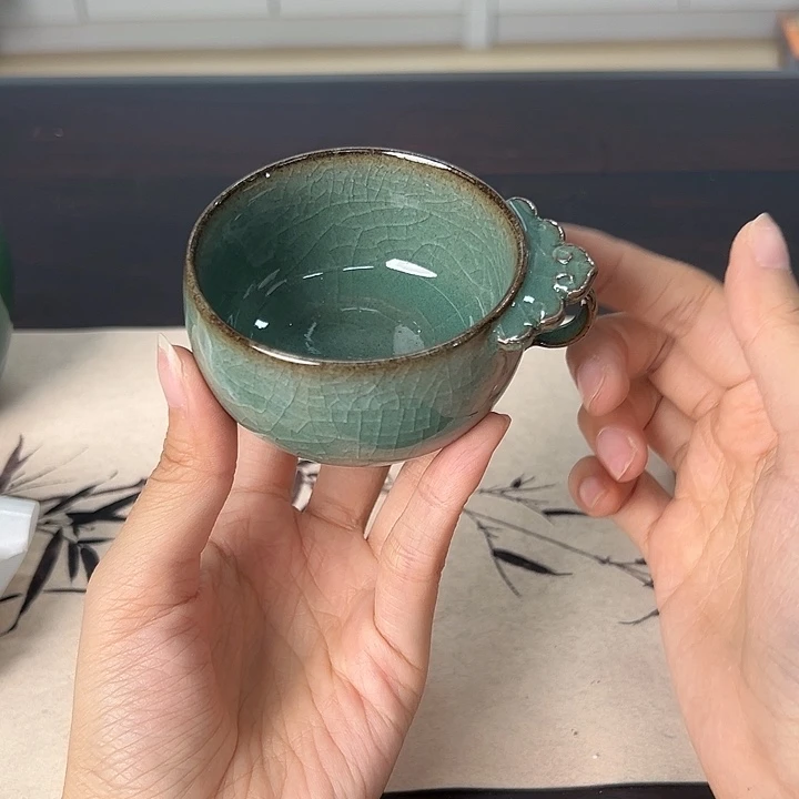 龙泉云间青瓷小米茶器