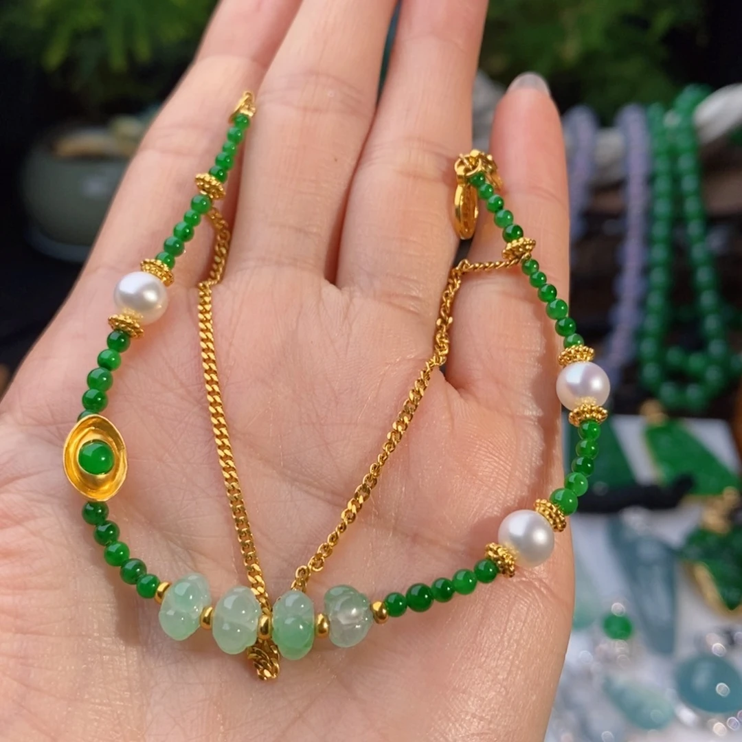 翡翠手链未镶嵌翡翠明珠手链