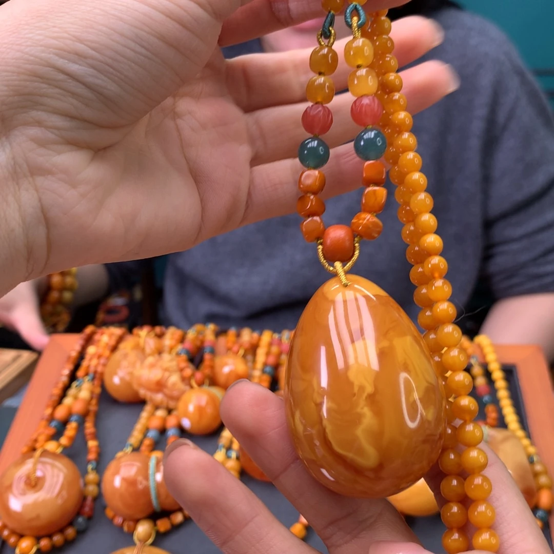 蜜蜡未镶嵌颈饰天然