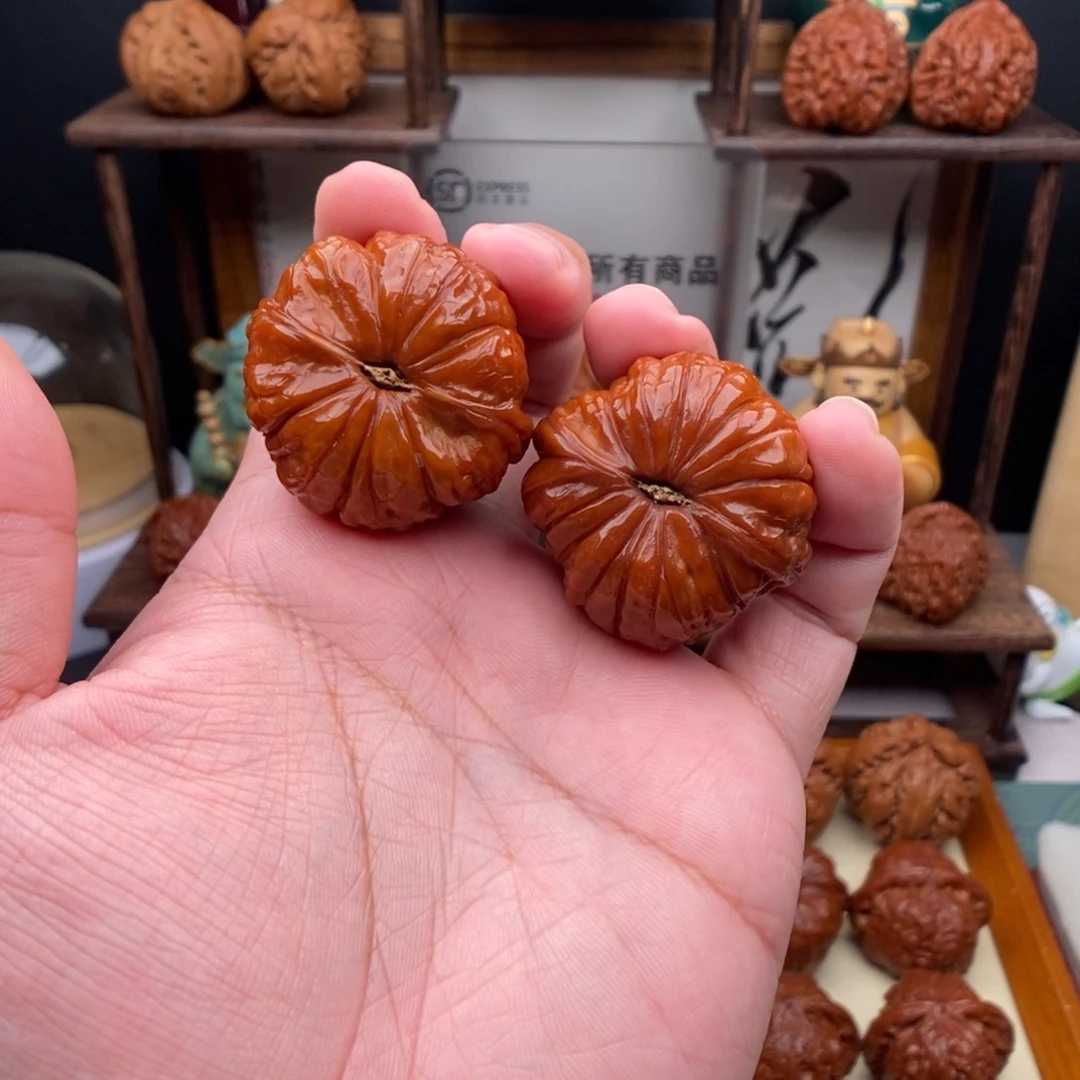 文玩核桃吊坠花*39尺南瓜墩文玩核桃