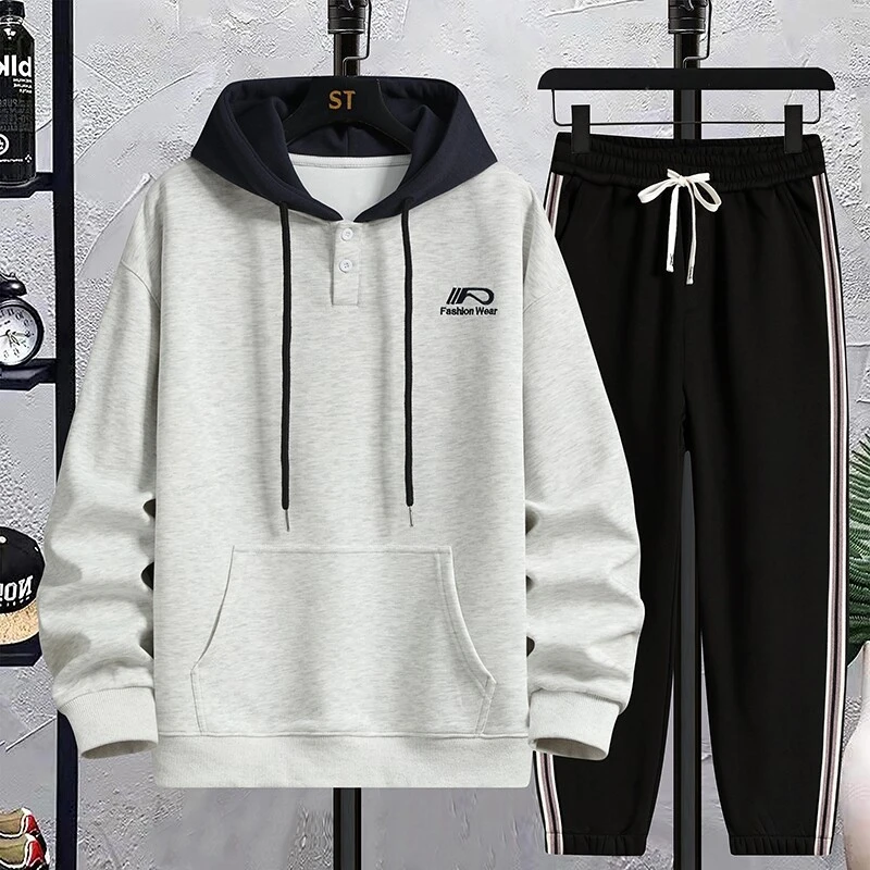 秋冬新款连帽卫衣男韩版长袖时尚潮流青少年学生百搭打底外穿