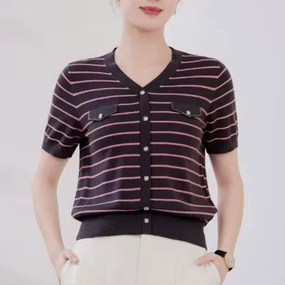 娜娜家3609款夏季休闲天丝套衫