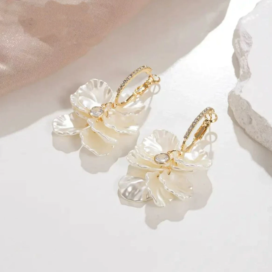 铜合金耳饰 耳环女百搭名媛风大气耳饰个性长款耳坠N2788