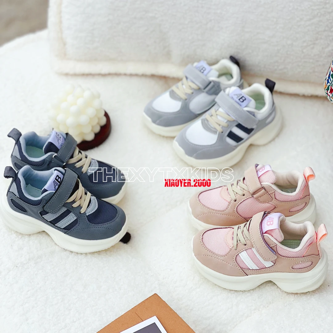 『小纽佰』2025秋季女童韩版百搭男童时尚老爹韩透气超轻儿童运动鞋