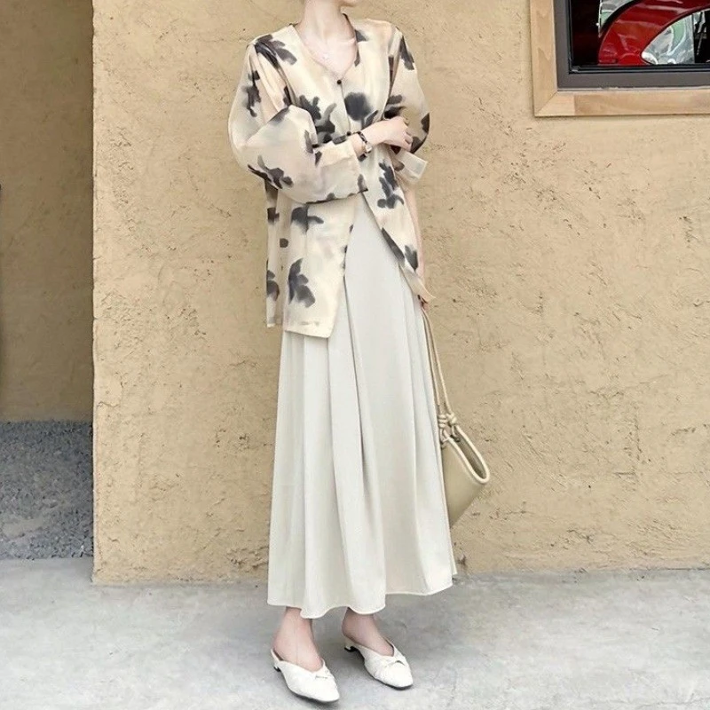 套装女装显瘦气质复古时尚韩版春夏新中式国风清冷感绝美3D效果水