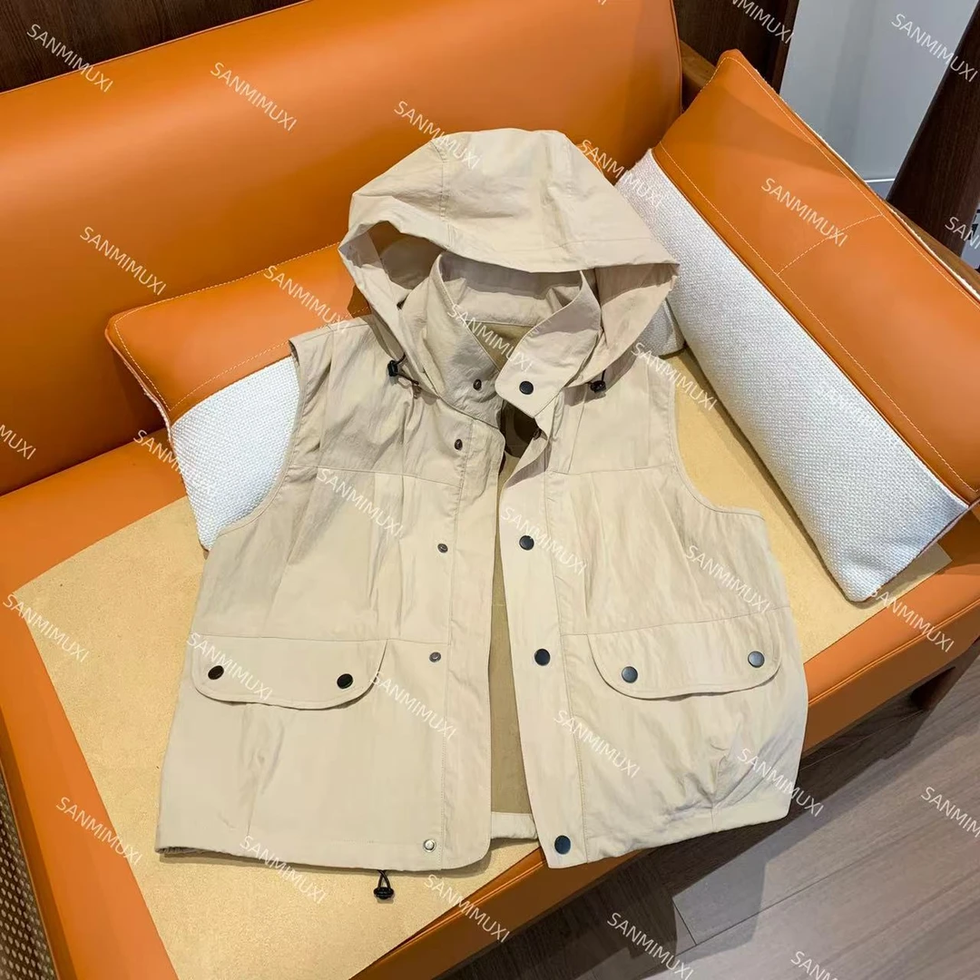 SANMI/叁米    冲锋衣连帽马甲   25001