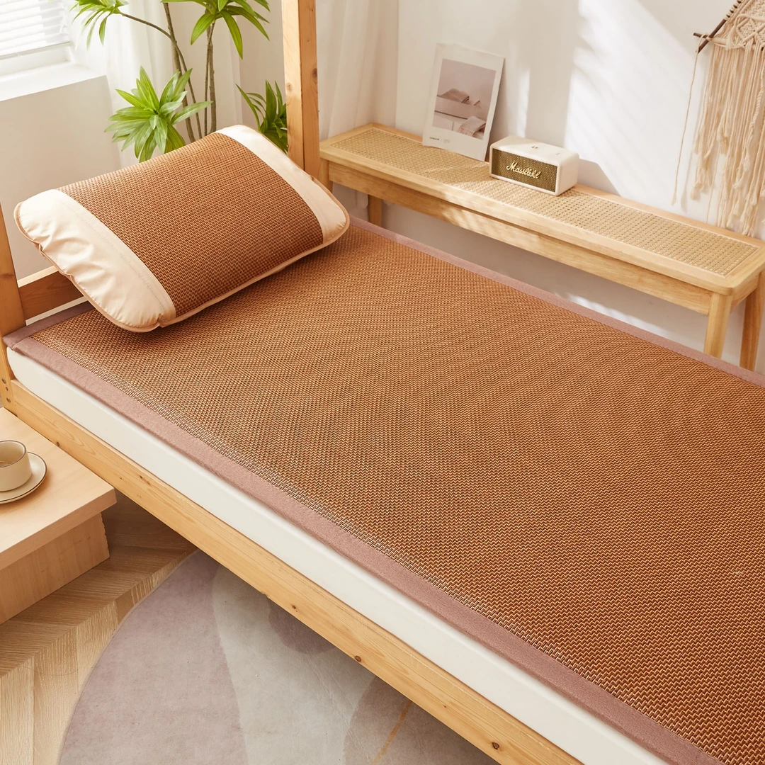 夏冰凉席学生宿舍单人可折叠专用藤席加厚防滑床垫空调午睡家用