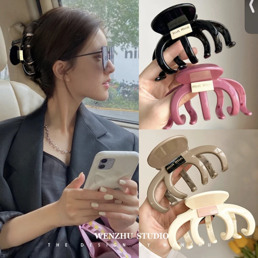 巨能抓彩色大号盘发抓夹亚克力发夹女高级感时尚鲨鱼夹大抓夹百搭