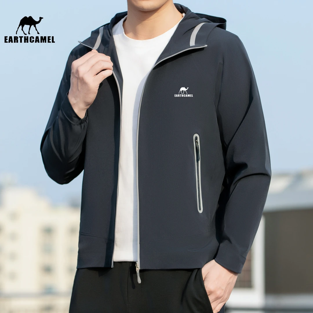 神州骆驼户外速干防晒衣夏季冲锋衣薄款连帽双面穿防晒服外套