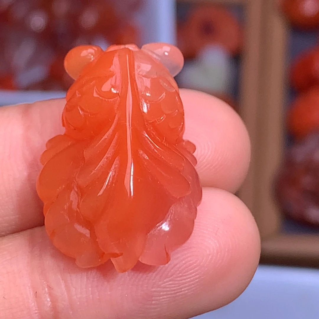 南红玛瑙未镶嵌珠宝半成品金鱼