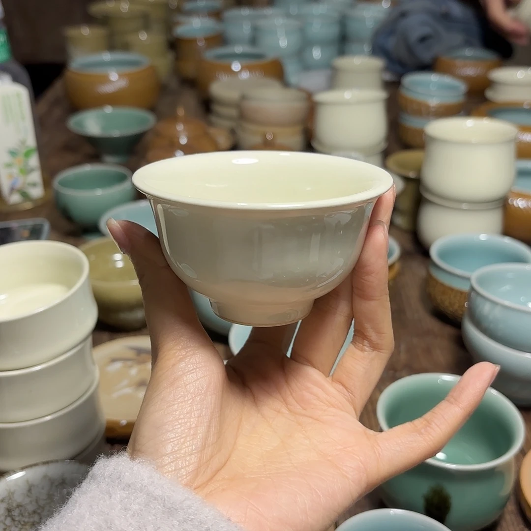 龙泉云间青瓷小米茶器