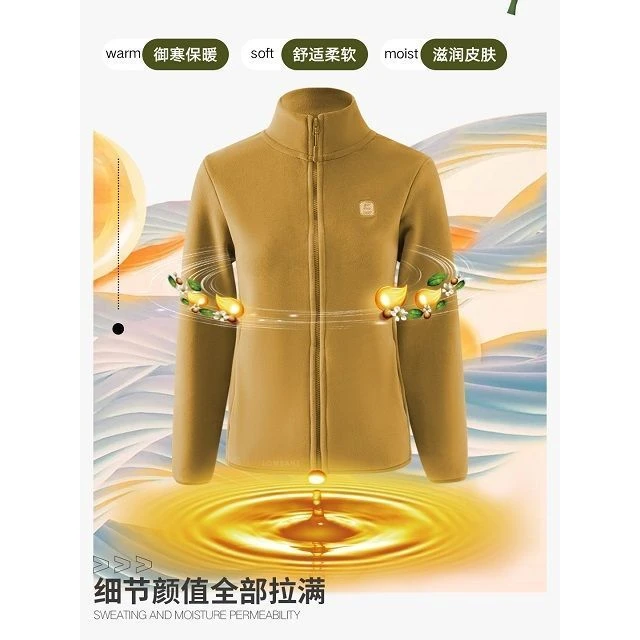 【反季福利山茶花云感外套】7A级抗菌自发热Baby绒立领防风2069