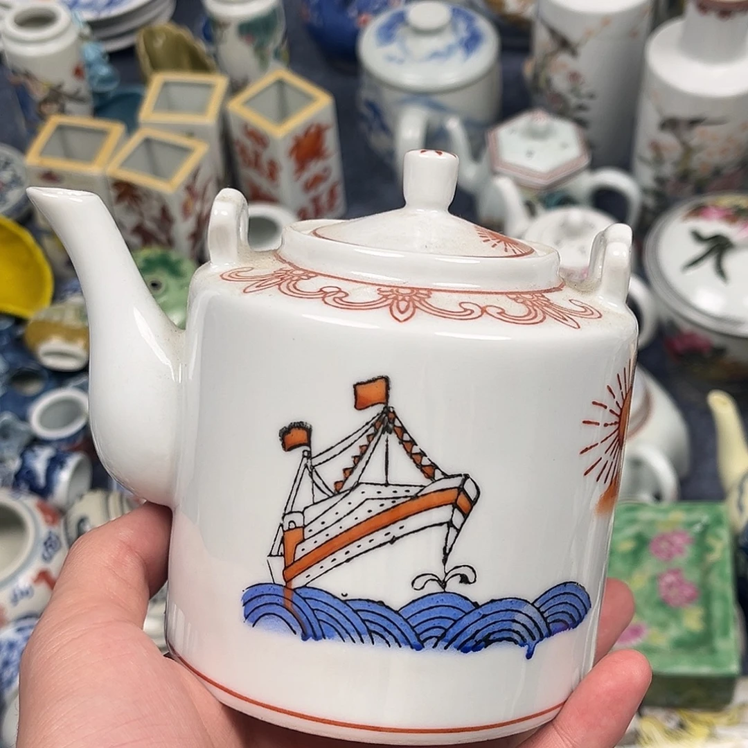 摆件景德镇陶瓷茶壶
