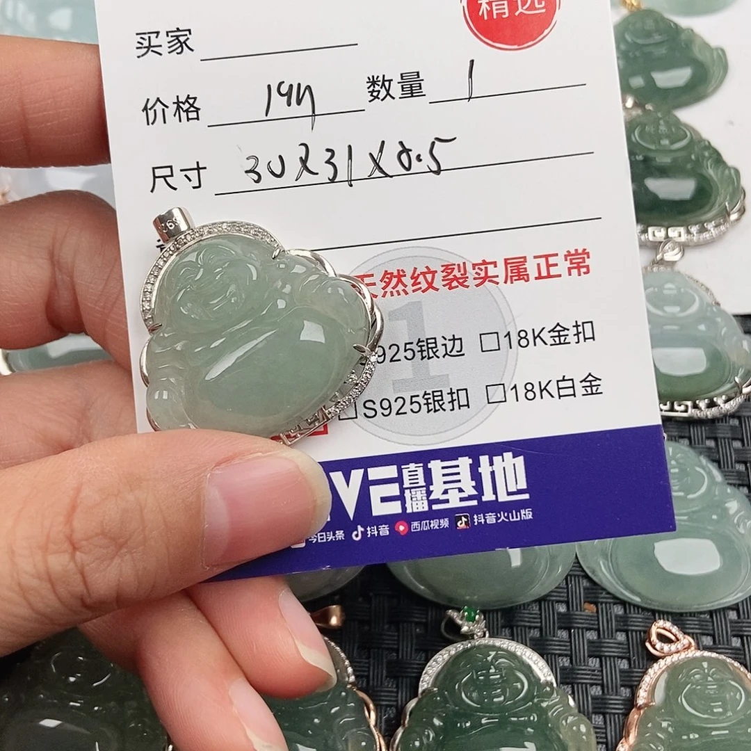 翡翠银S925镶嵌颈饰