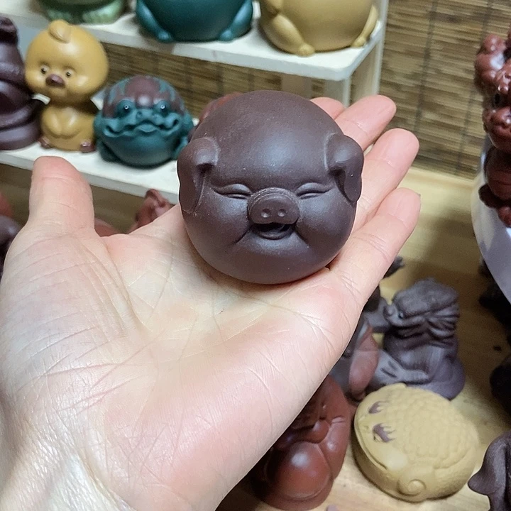紫砂茶宠宜兴紫砂小猪
