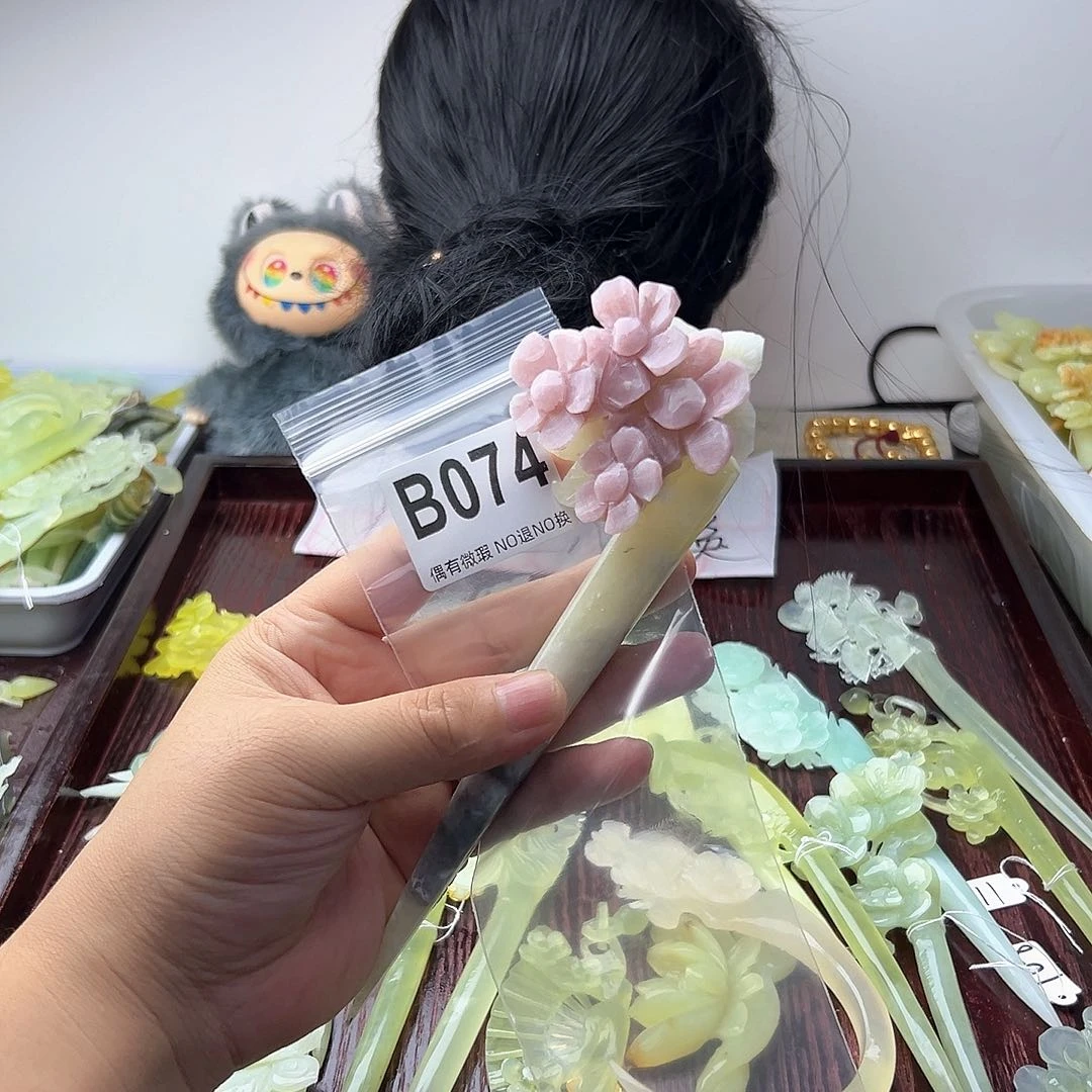 合金蛇纹石玉发饰汐*妤