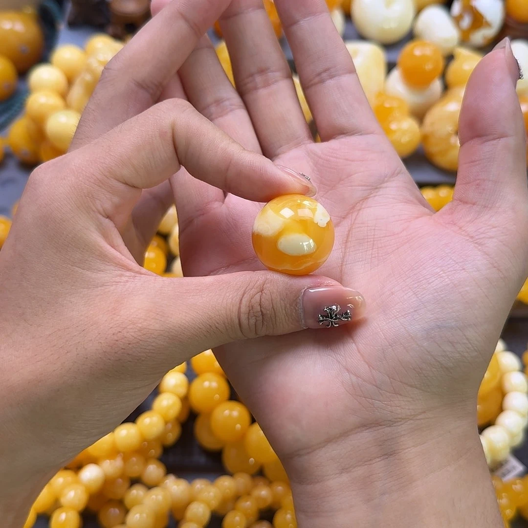 未镶嵌蜜蜡珠宝奇石锁骨25mm