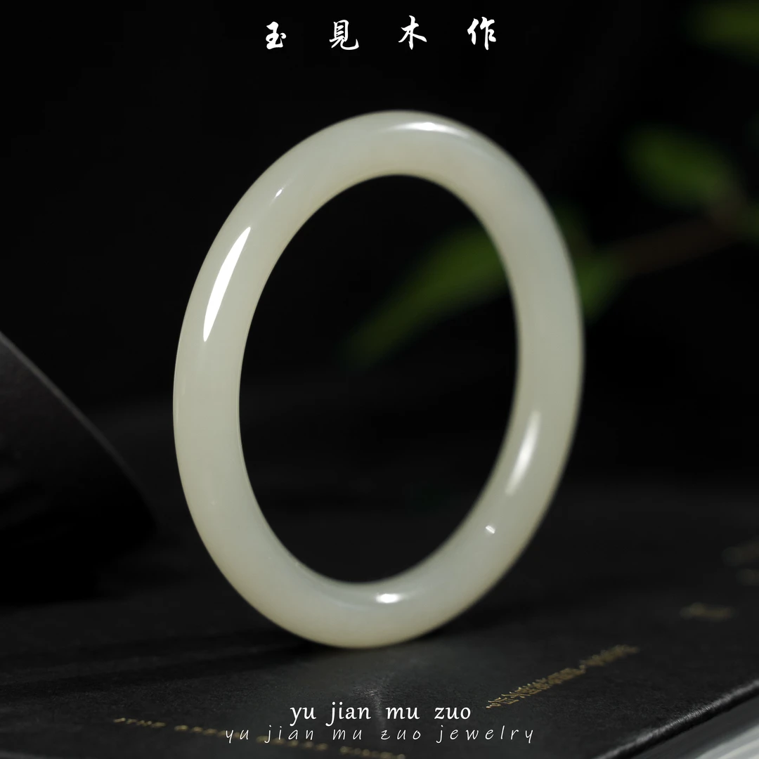 玉見木作 晴水美人条和田玉手镯