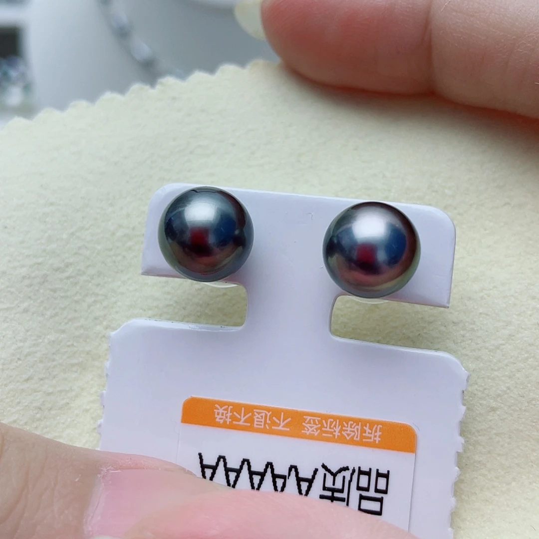 海水珍珠银S925镶嵌耳饰w62