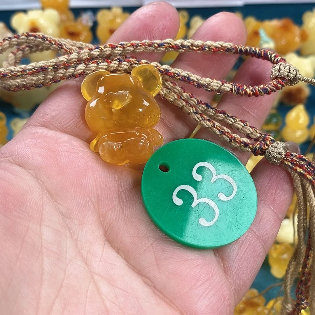 琥珀颈饰未镶嵌?****裸石