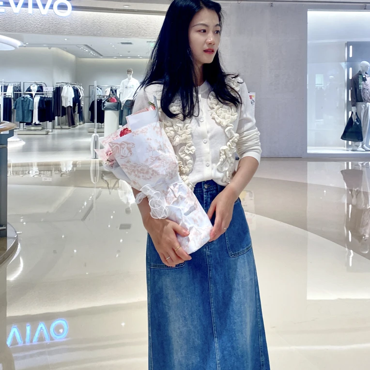 印花气质时尚常规袖圆领秋季毛针织衫长袖0239+0217